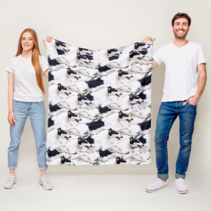 Springen von Borzoi-Plüsch-FleeceThrow Fleecedecke