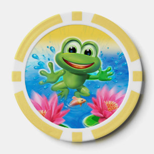 Springen von Frog Geburtstagsspielsteine Pokerchips