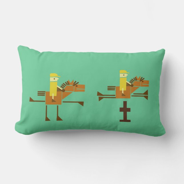 Springen von Pferden Lendenkissen (Vorderseite)