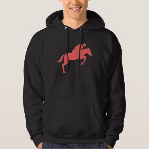 Springen von Pferden - tropisches Rosa Hoodie