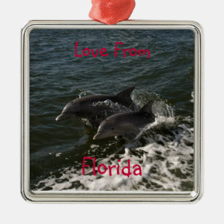Springende Delphin-Verzierung Ornament Aus Metall