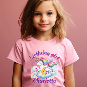 Springende Fantasie Einhorn magische Mädchen Gebur T-Shirt