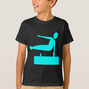 Springende Figur - Cyan T-Shirt