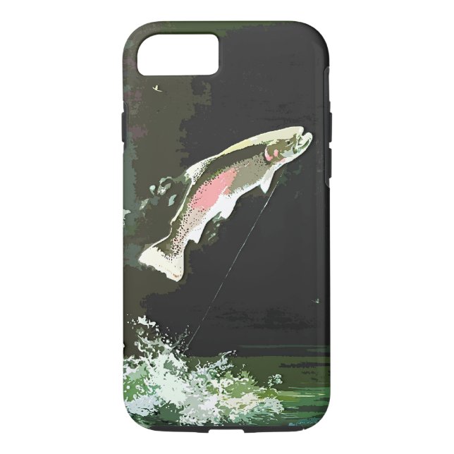 SPRINGENDE FORELLEN KUNST Case-Mate iPhone HÜLLE (Rückseite)