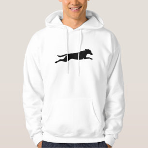 Springende HundeSilhouette Hoodie