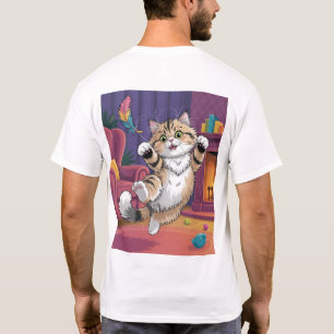 Springende Katzen-Spaß Süße und fröhliche Tierku T-Shirt