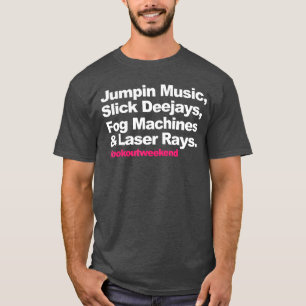Springende Musik Slick Deejays Nebelmaschinen und T-Shirt