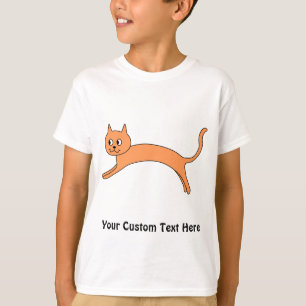 Springende orange Katze T-Shirt