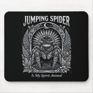 Springende Spinne ist spirituelles Tier Arachnid m Mousepad