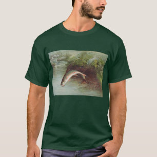 Springender Bachforelle von S.A. Kilbourne Vintage T-Shirt