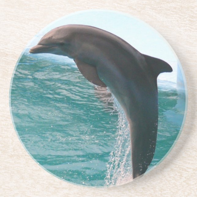 Springender Delphin-Untersetzer Sandstein Untersetzer (Vorne)
