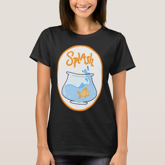 Springender Goldfisch T-Shirt (Vorderseite)
