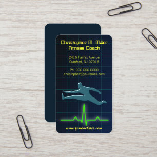 Springender Mann-Fitness-Trainer-persönlicher Visitenkarte