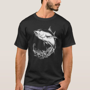 Springender Ozean Thunfisch für Fischer, die gerne T-Shirt