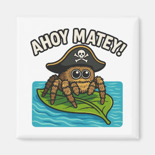 Springender Piratenspinnen-Abenteuer Kapitän Webbe Magnet