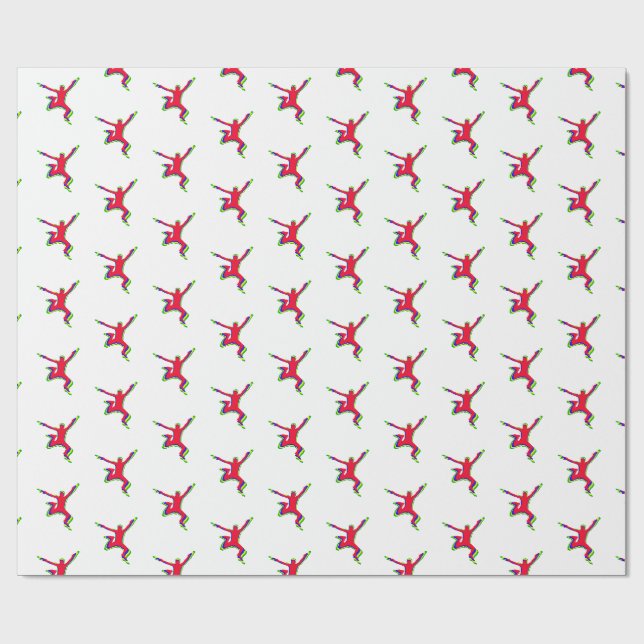 Springendes Geschenkpapier (Flach)