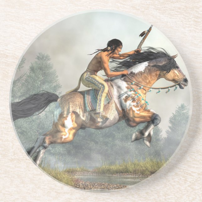 Springendes Pferd Getränkeuntersetzer (Vorne)