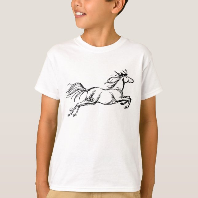 Springendes Pferd T-Shirt (Vorderseite)