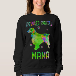 Springer Spanel Mama Colorful Hund Mama Sweatshirt