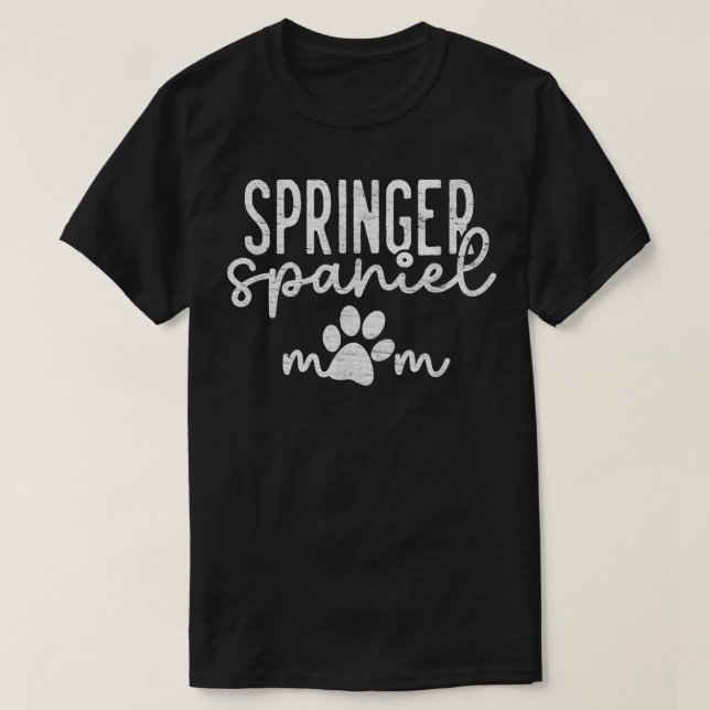Springer Spanel Paw Mama  T-Shirt (Design vorne)