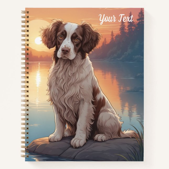 Springer Spaniel am See Notizbuch (Vorderseite)