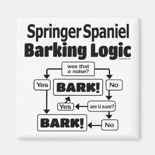 Springer Spaniel Barking Logic Magnet