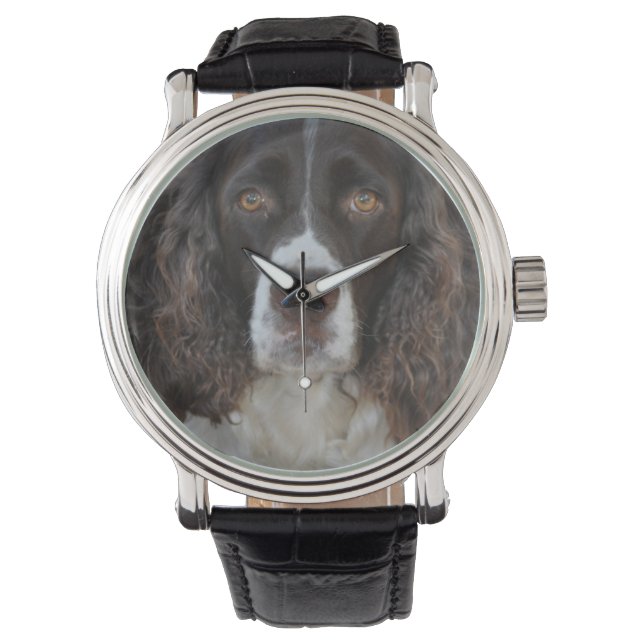 Springer Spaniel Designer Watch Armbanduhr (Vorderseite)
