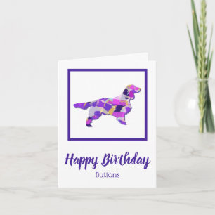 Springer Spaniel Dog Silhouette Lila PY&B Karte