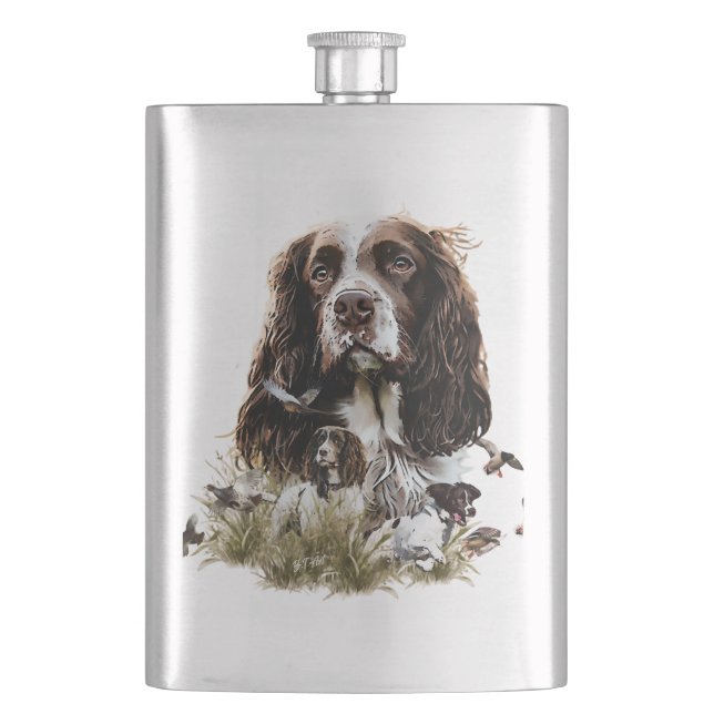 Springer Spaniel Flachmann (Vorderseite)