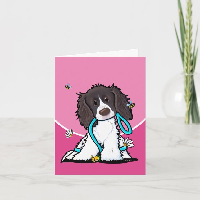 Springer Spaniel Grußkarte Feiertagskarte (Vorderseite)