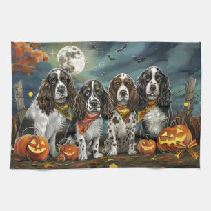 Springer Spaniel Halloween Gruselig Geschirrtuch