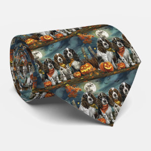 Springer Spaniel Halloween Gruselig Krawatte