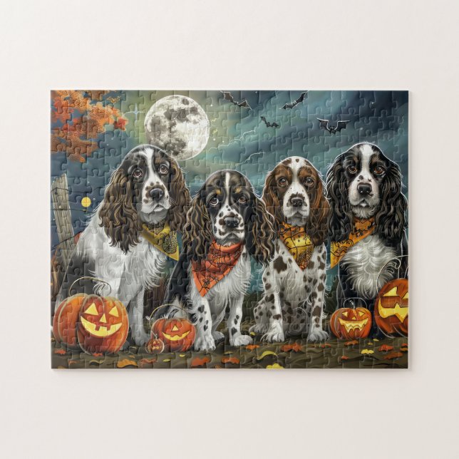 Springer Spaniel Halloween Spooky (Horizontal)