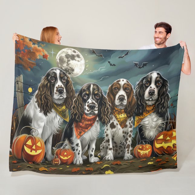 Springer Spaniel Halloween Spooky Fleecedecke (Beispiel)