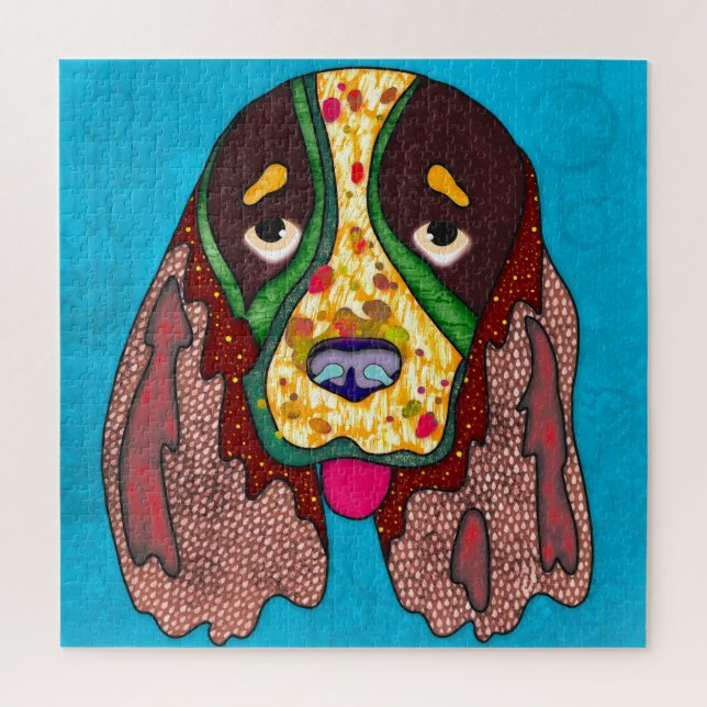 Springer Spaniel hässliche Gesicht Jigsaw Puzzle (Vertikal)