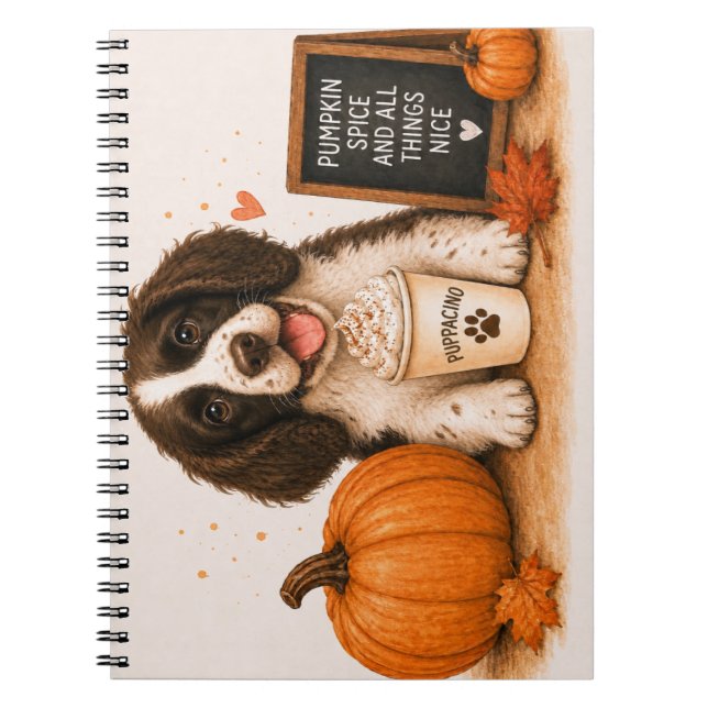 Springer Spaniel Herbst Notizblock (Vorderseite)