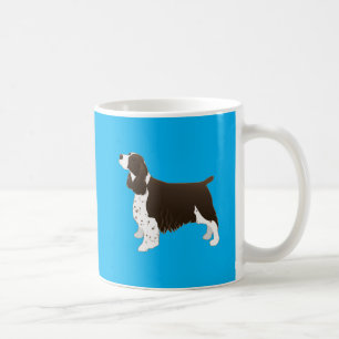 Springer Spaniel Hund Grundzucht Silhouette Brown Kaffeetasse