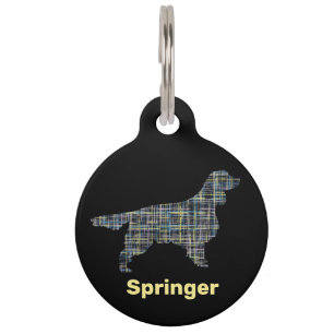 Springer Spaniel Hundeleine, Gelb- und Schwarz-Git Haustiermarke