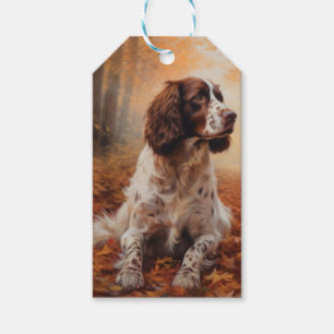 Springer Spaniel im Herbst Leaves Fall Inspiriert Geschenkanhänger