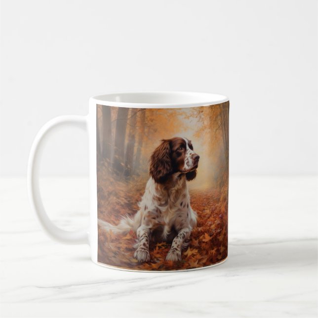 Springer Spaniel im Herbst Leaves Fall Inspiriert Kaffeetasse (Links)