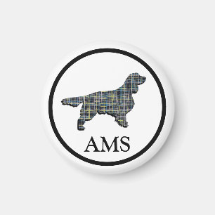 Springer Spaniel Niedlich Pet Hund Silhouette Y&B  Magnet