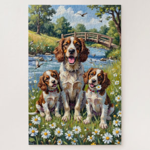 Springer Spaniel Riverside Daisy Kunst