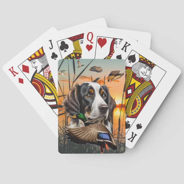 Springer Spaniel Spielkarten, Entenjagd Spielkarten (Rückseite)