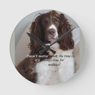 Springer Spaniel-Wanduhr Runde Wanduhr