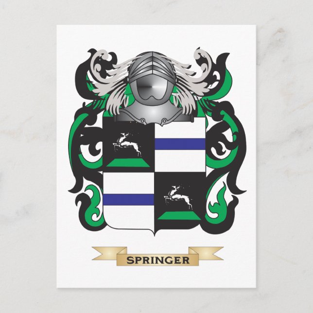 Springer-Wappen (Familienwappen) Postkarte (Vorderseite)