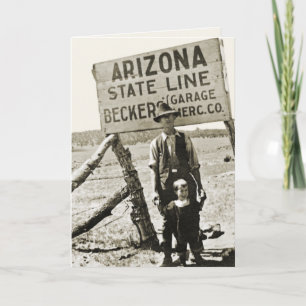 Springerville Arizona Staat Line Foto Becker Karte