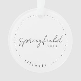 Springfield, IL Travel Vereinte Staaten Einfach Ornament