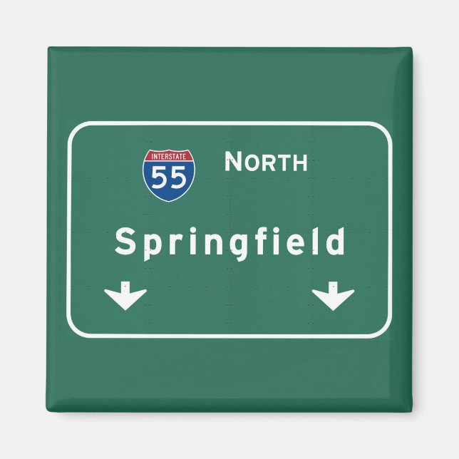 Springfield Illinois Interstate Highway Freeway: Magnet (Vorne)