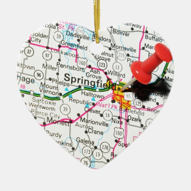 Springfield, Illinois Keramik Ornament (Vorne)