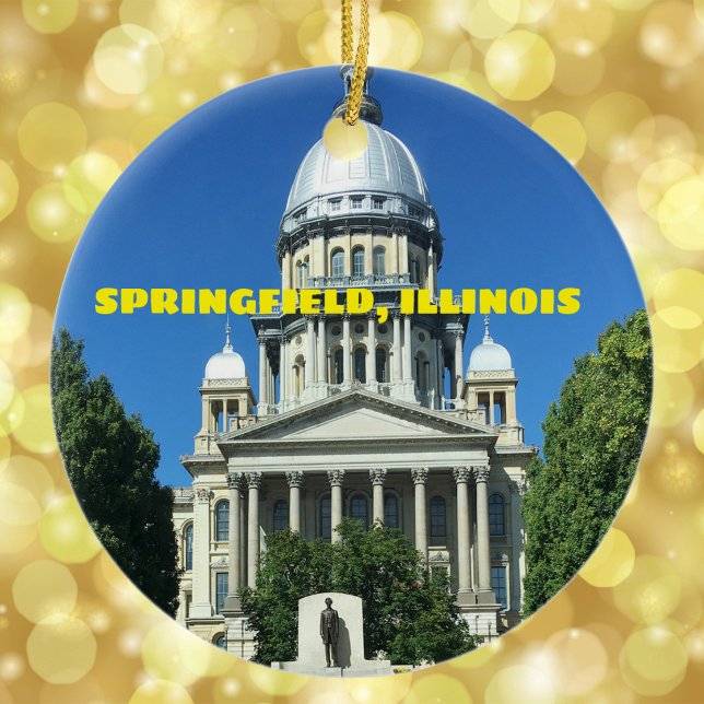 Springfield, Illinois Staat Hauptstadt Gebäude Keramik Ornament (Von Creator hochgeladen)